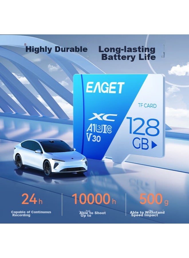 Eaget 128gb Tf Memory Card A1 U3 V30 C10 For Dash Cams & Security Monitoring, High-speed And Durable - Image 3