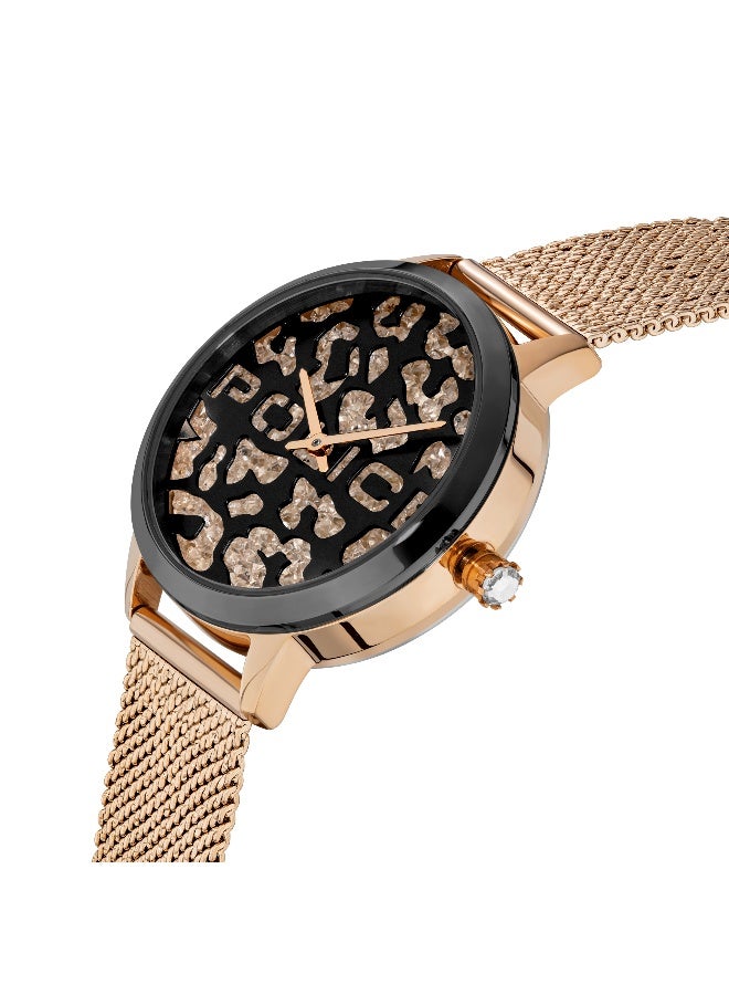 POLICE Women Bagan Black Dial Black Stainless Steel Bracelet Analog Watch - 36Mm - Image 2