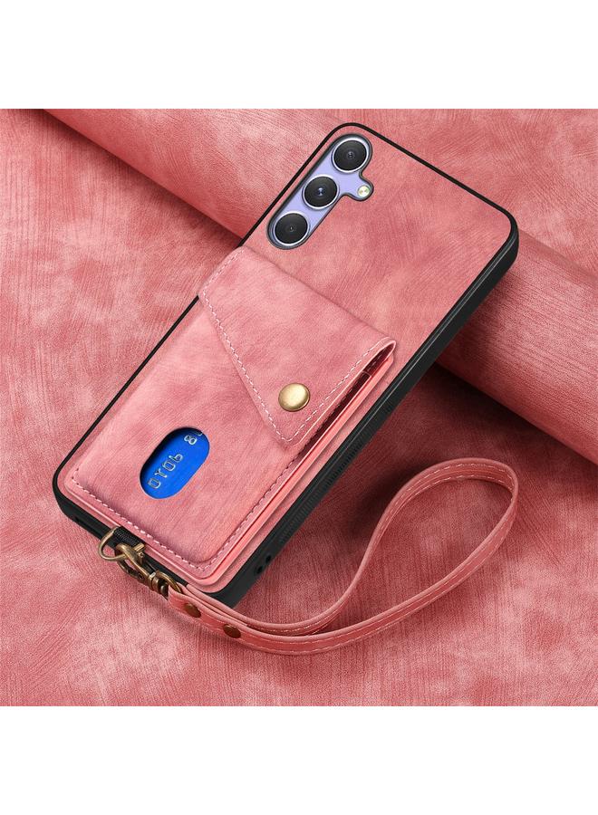 S-TOP Case For Samsung Galaxy S25+ 5G Retro Card Wallet Fold Leather Phone Case with Strap - Image 5