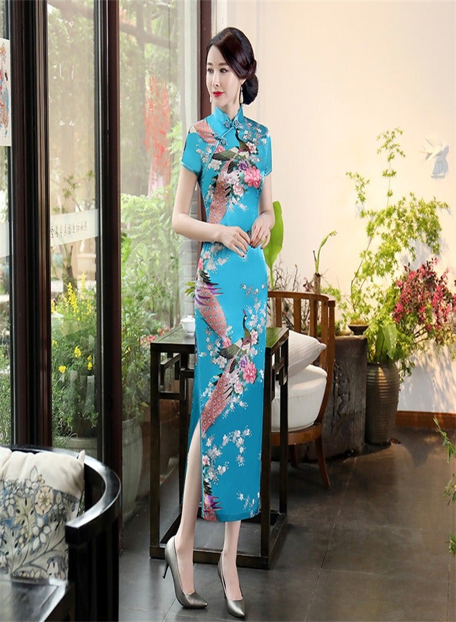 Loquat Short Sleeved Dress Sky Blue  - Image 2