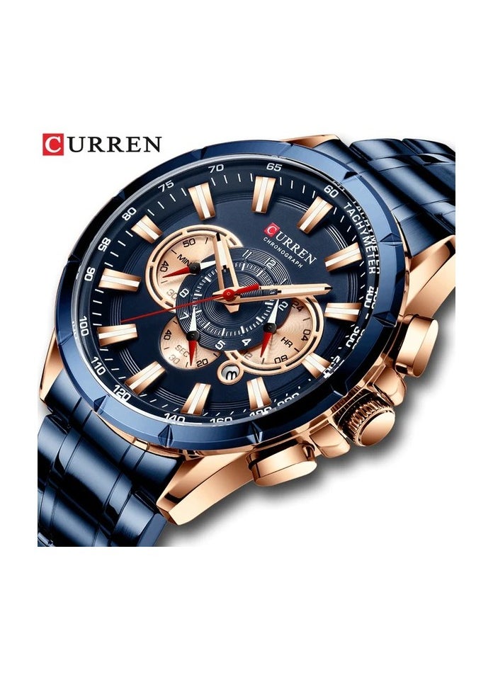 CURREN CURREN 8363 Original Brand Stainless Steel Band Wrist Watch For Men  - Image 3