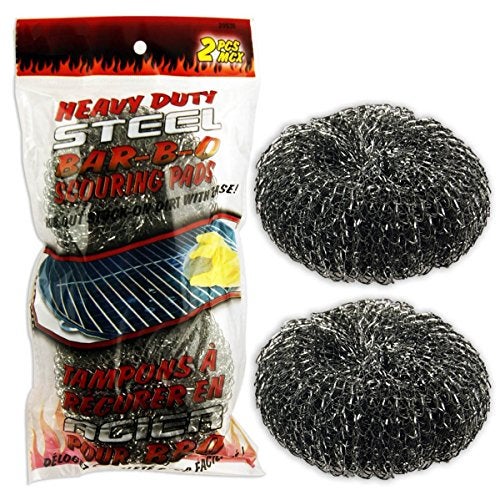 IIT Heavy-Duty Steel Wool Barbecue Grill Cleaner Pads - Image 1