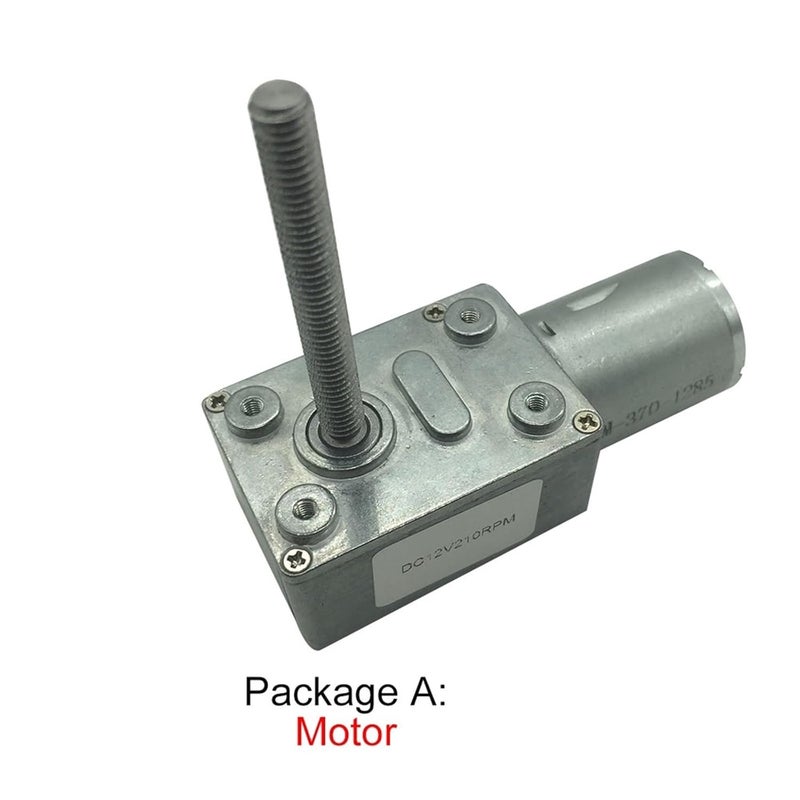 12V DC Worm Gear Motor 30RPM With M6 Screw Shaft Customizable 50MM Reduction Package E - Image 3