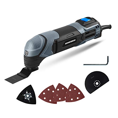 Hammerhead 2.2-Amp Oscillating Multi-Tool with 1pc Flush Cut Blade, 1pc Semicircle Saw Blade, 1pc Sanding pad, 3pcs Sanding Paper - HAMT022 - Image 1