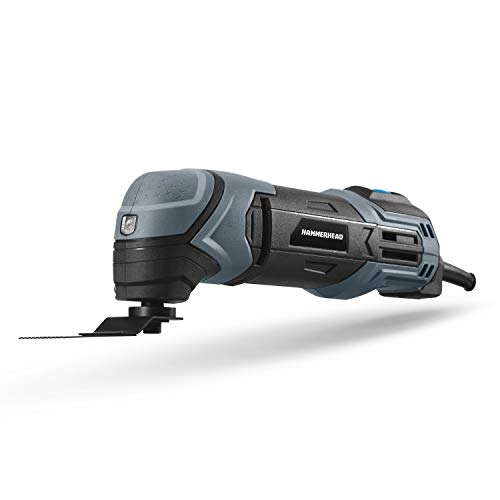Hammerhead 2.2-Amp Oscillating Multi-Tool with 1pc Flush Cut Blade, 1pc Semicircle Saw Blade, 1pc Sanding pad, 3pcs Sanding Paper - HAMT022 - Image 2