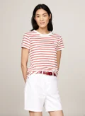 TOMMY HILFIGER 1985 Collection Textured Stripe Slim T-Shirt
