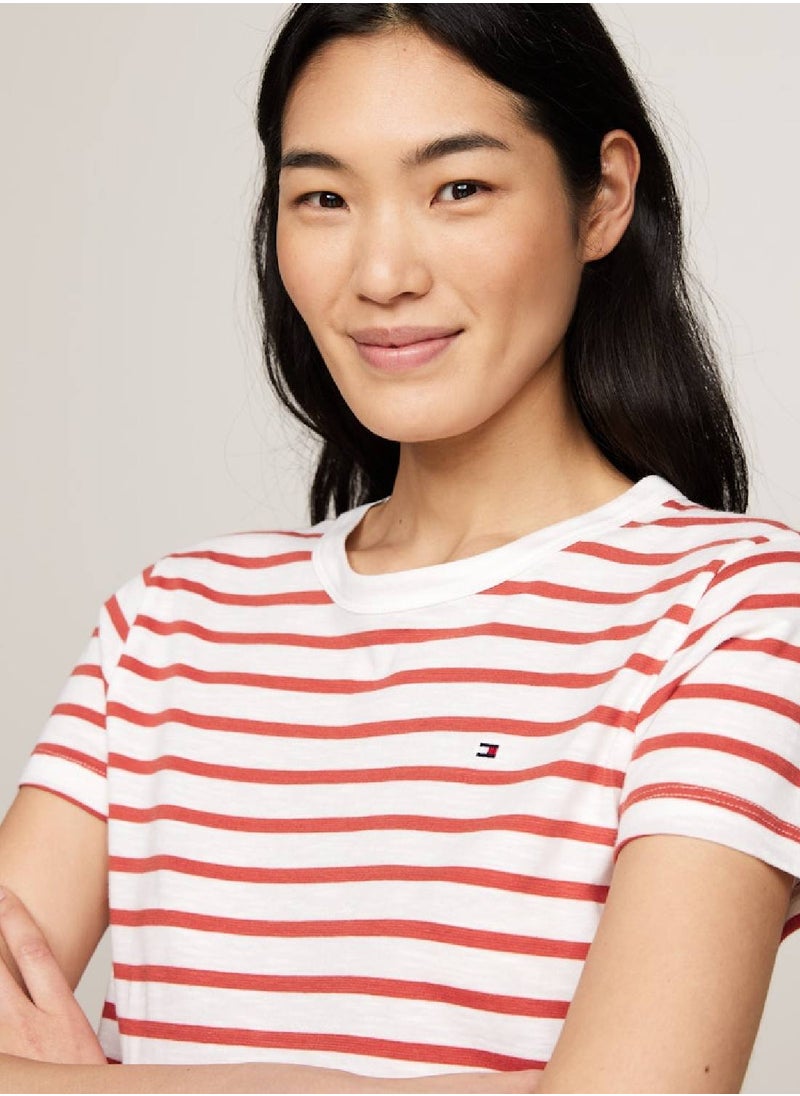 TOMMY HILFIGER 1985 Collection Textured Stripe Slim T-Shirt  - Image 4