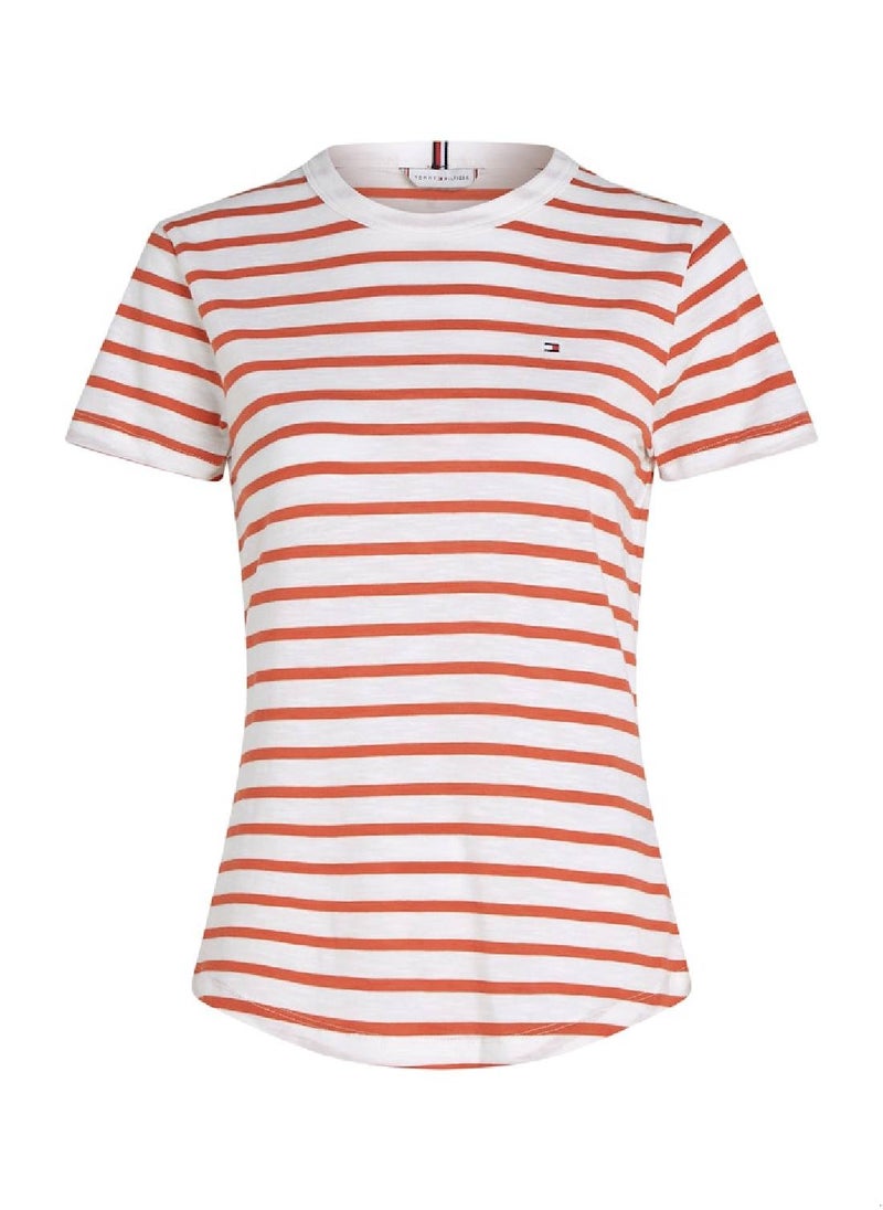 TOMMY HILFIGER 1985 Collection Textured Stripe Slim T-Shirt  - Image 2
