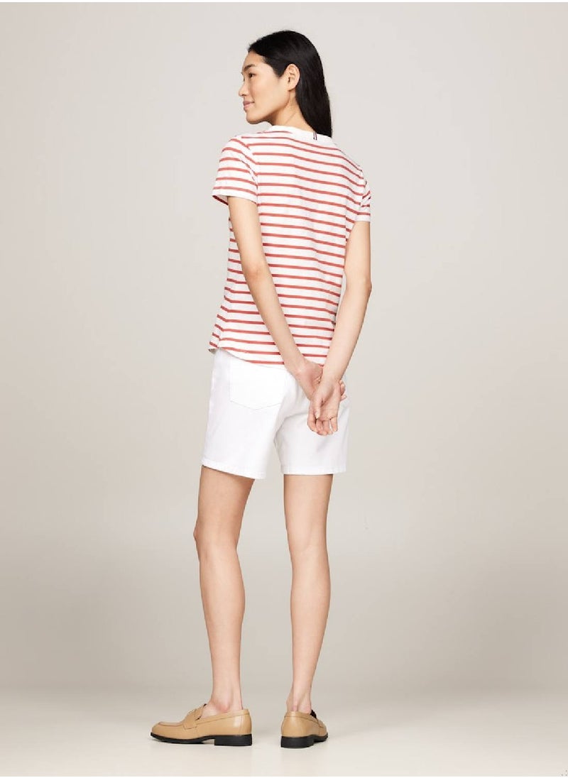 TOMMY HILFIGER 1985 Collection Textured Stripe Slim T-Shirt  - Image 3