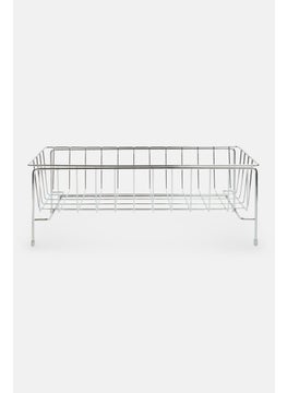 Farberware Metal Expandable Sliding Organizing Bin, Silver  - Image 1