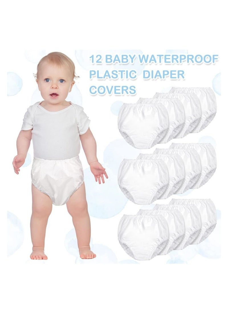 DMG TECH - 12 Pairs Baby Potty Training Pants, Waterproof Plastic Pants for Toddlers Plastic Diaper Covers, Potty Training Underwear Soft, Underwear Covers for 0-3 Years Boy and Girls (Small,2T) - Image 1