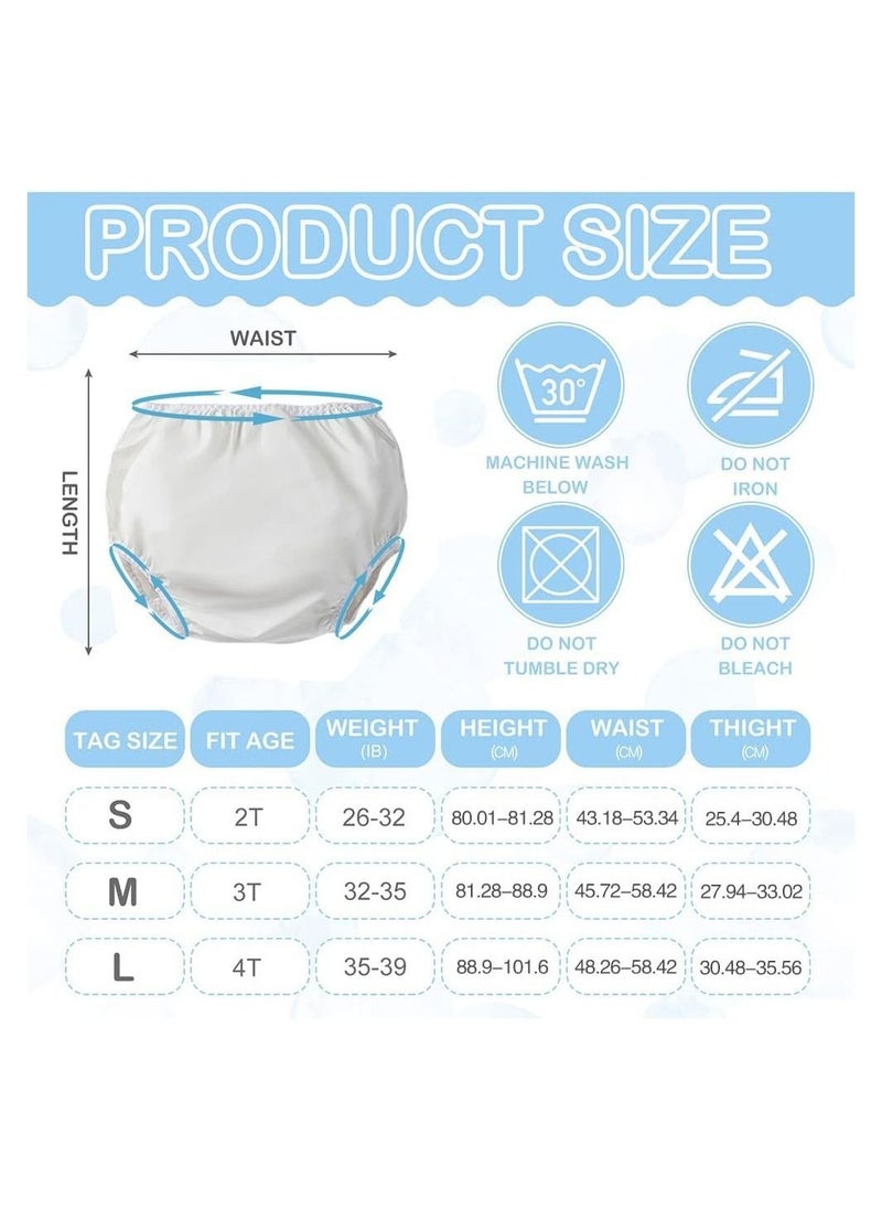 DMG TECH - 12 Pairs Baby Potty Training Pants, Waterproof Plastic Pants for Toddlers Plastic Diaper Covers, Potty Training Underwear Soft, Underwear Covers for 0-3 Years Boy and Girls (Small,2T) - Image 1