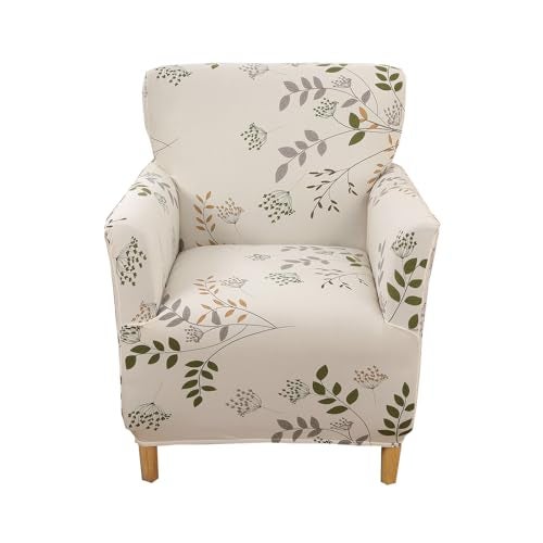 CRFATOP Printed Stretch Chair Slipcovers with Arms for Living Room 1 Piece Accent Chair Covers Soft Banquet Chair Covers Saucer Armchair Furniture Protector Office Reception Reading SofaA46 - Image 1
