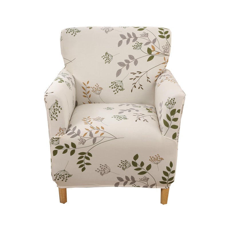 CRFATOP Printed Stretch Chair Slipcovers with Arms for Living Room 1 Piece Accent Chair Covers Soft Banquet Chair Covers Saucer Armchair Furniture Protector Office Reception Reading SofaA46 - Image 2
