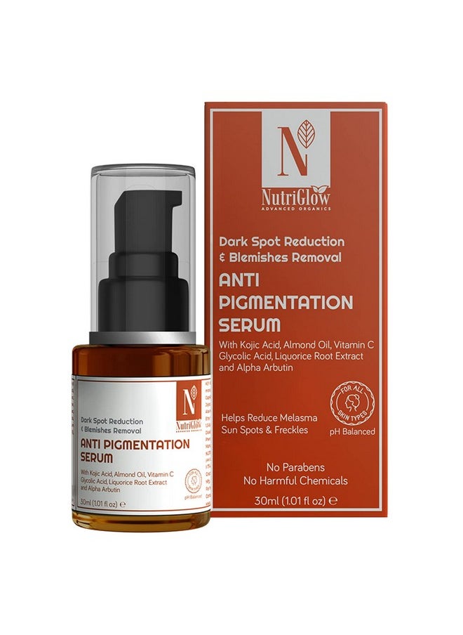 NUTRIGLOW - Advanced Organics Anti-Pigmentation Serum For Dark Spot & Blemish Removal With Liquorice Root Extract & Vitamin C - 30Ml - Image 1