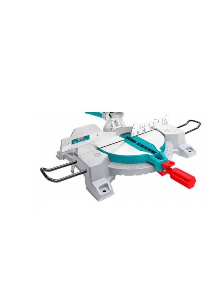 TOTAL TOTAL Mitre Saw 1800W (TS42152557) – Powerful 255mm Blade, 0-45° Left and Right Mitre Cuts, 45° Bevel Cuts, with Dust Bag and Extension Bars for Precision Wood Cutting  - Image 3