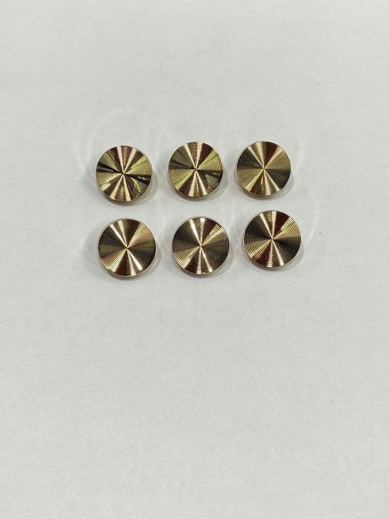 Karan Tuhafiye Karan Haberdashery Cardigan and Vest Button Hypnosis Model Special Coating Set of 6 Gold 1.8 cm - Image 1