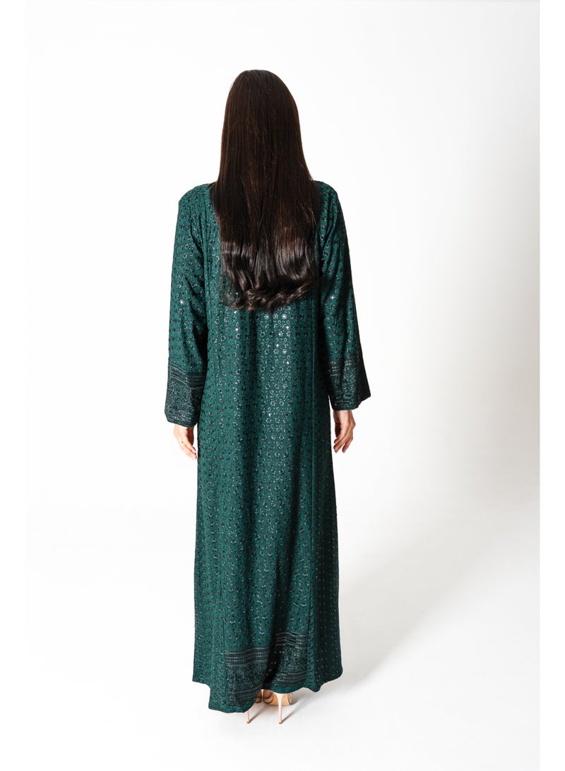 اكسا جلابية مطرزة لامعة - Image 4