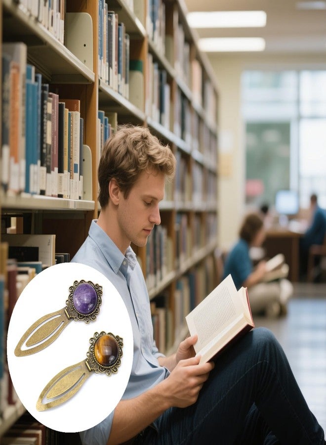 قطعتان من فواصل الكتب المعدنية النحاسية الرائعة، مشابك فواصل كتب عتيقة، مناسبة للكبار ومحبي الكتب الذين يقومون بأعمال يدوية. - Image 5