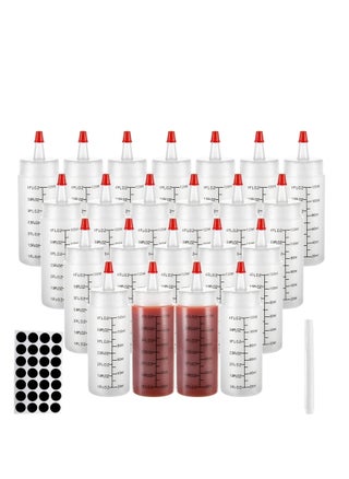 22 Pack of 4oz Squeeze Bottles Plastic Small Condiment Bottle with Red Caps for Sauces Icing Cookie Decorating Crafts Liquid - pzsku/Z7338065F1F4590C2D471Z/45/_/1692292782/0ec776a5-d6b0-4d9b-bbfd-1a8f8b23a3d2