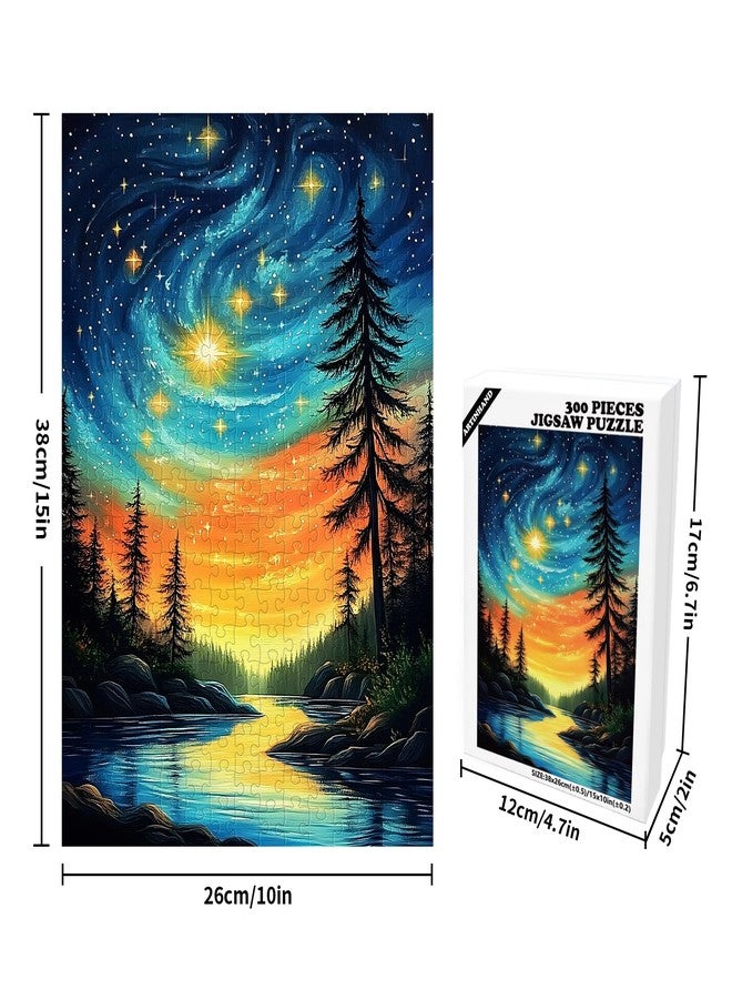 Artinhand 300 Piece Puzzle for Adults Starry Sky Forest Jigsaw Puzzles - Image 2