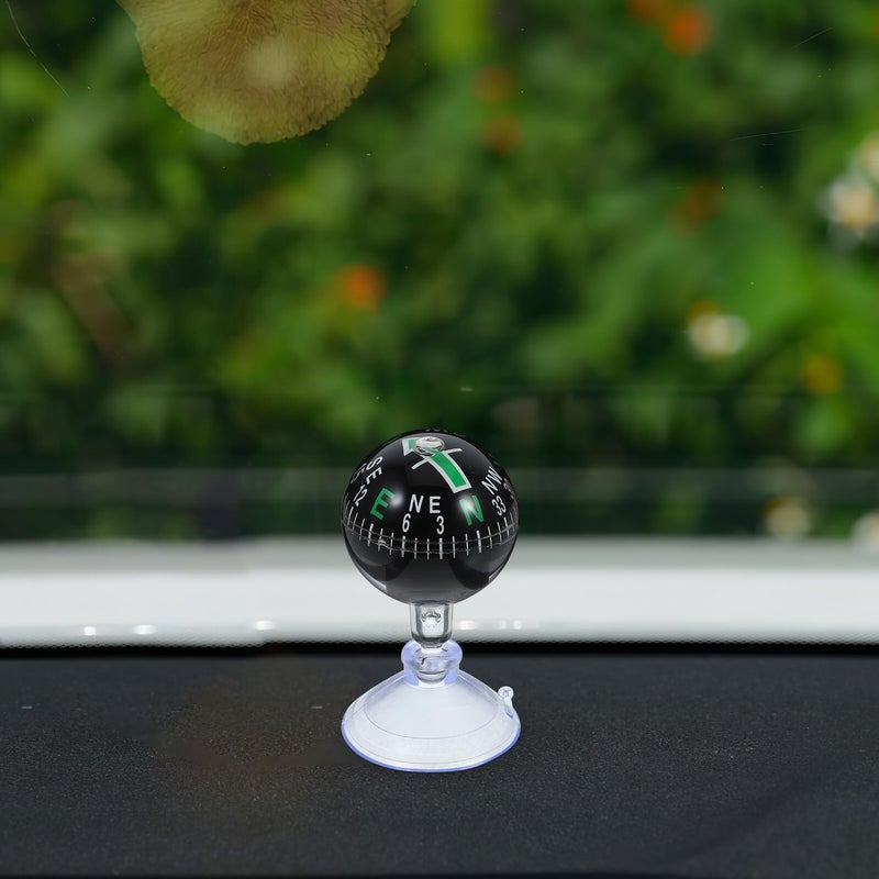 Green 38mm Car Compass Ball with Suction Cup for Dashboard Truck Boat Navigation - Image 4