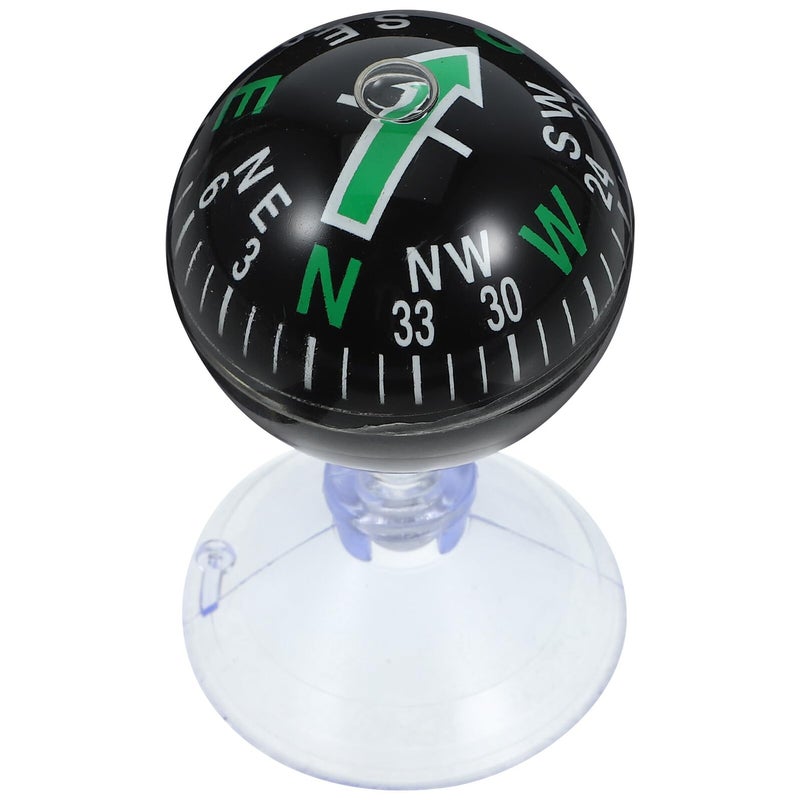 Green 38mm Car Compass Ball with Suction Cup for Dashboard Truck Boat Navigation - Image 2