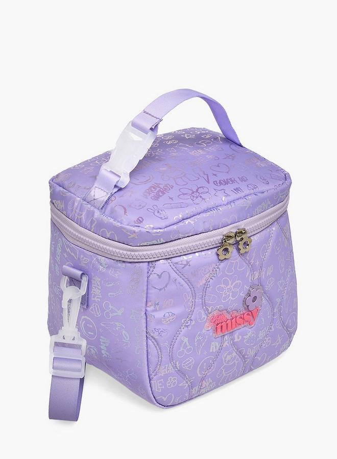 Little Missy Quilted School Lunch Bag For Girls 13 Years+ With Detachable Strap - 15x18x18 CM - Image 2