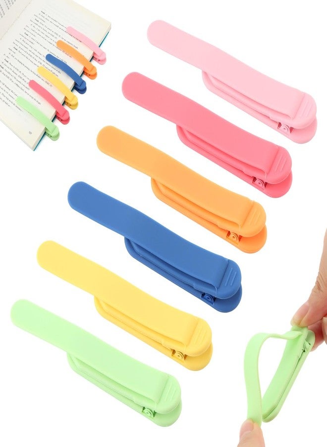 Tookie 6pcs Silicone Automatic Bookmarks, Smart Bookmarks for Women Men Book Accessories, Silicone Book Marks for Reading Women, Men, Kids, Reading Accessories Gifts for Book Lovers - Image 1