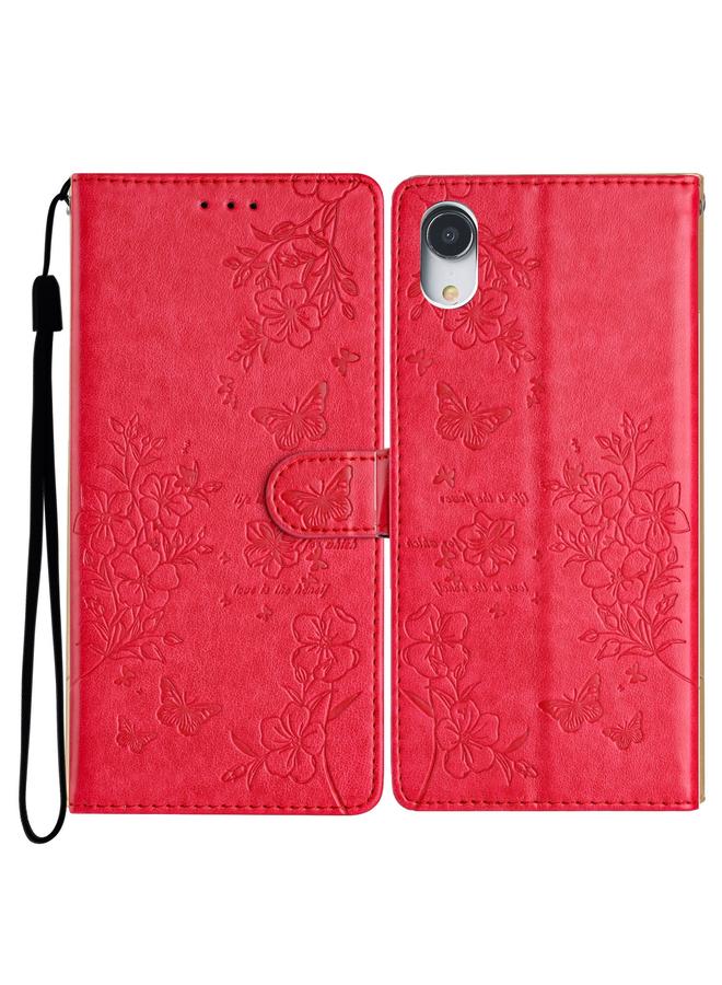 S-TOP Case For iPhone XR Butterflies and Flowers Leather Phone Case - Image 1