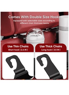 Excefore Multifunctional Hook For Car Seat Back, 4 Pack Car Headrest Cup Holder For Your Car Back Seat, Phone Holder With Hook Car Back Hanging Mount Cup Storage  - Image 5