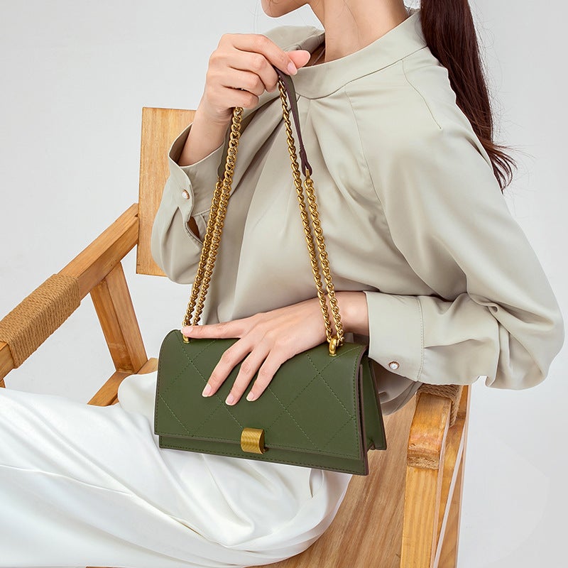 Fashion Single Shoulder Underarm Bag For Women, Korean Version Versatile Trendy Quilted Small Square Bag, Crossbody Chain Bag, Stylish Daily New Model - Image 5