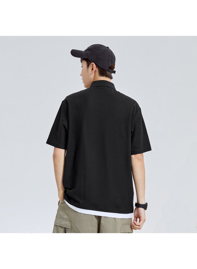 Waxbird Taipingniao Men's Polo Shirt, Short-sleeved Summer Pure Cotton Casual T-shirt, Polo Shirt Workwear Polo Shirt Trendy, Light Khaki 2 , Xxl - Image 2