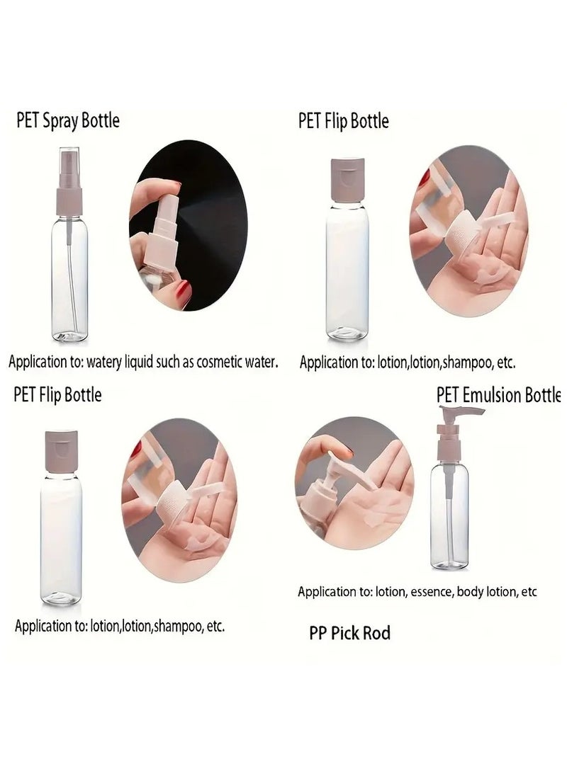 Goolsky Travel Bottle Set, Leak-Proof Refillable Toiletry Containers Kit, Portable Unscented Plastic Shampoo & Conditioner Bottles, Essential for On-the-Go Cosmetics & Samples  - Image 2