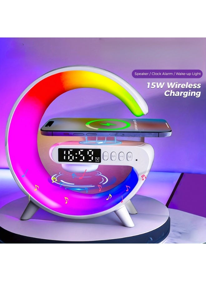 general Magnetic wireless charger 3-in-1 wireless charging clock wireless charger (white regular version) - Image 4
