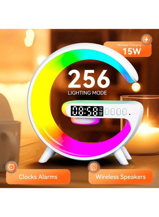 general Magnetic wireless charger 3-in-1 wireless charging clock wireless charger (white regular version) - Image 2