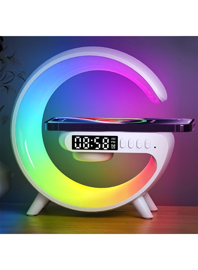 general Magnetic wireless charger 3-in-1 wireless charging clock wireless charger (white regular version) - Image 1