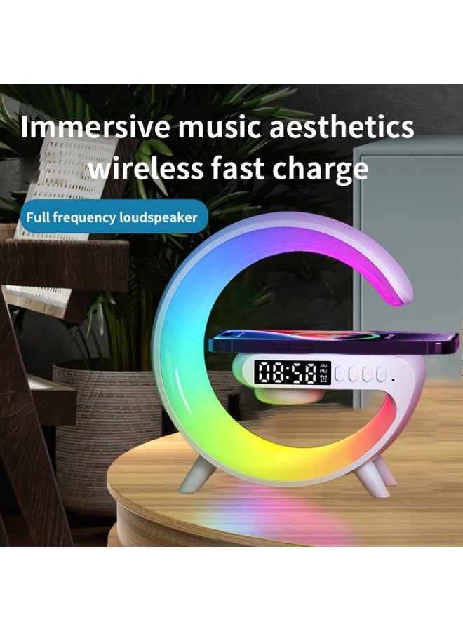 general Magnetic wireless charger 3-in-1 wireless charging clock wireless charger (white regular version) - Image 5
