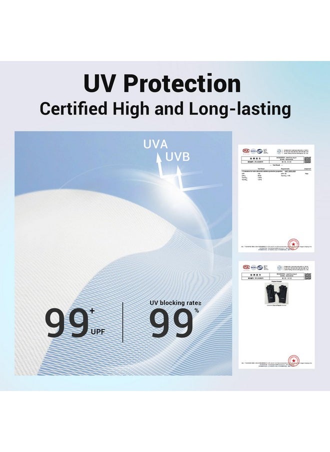 MelodySusie - Premium Uv Gloves For Nails Professional Upf 99+ Uv Protection Gloves For Manicures Cool Feeling Fabric Nail Art Skin Care Fingerless Anti Uv Glove Protect Hands From Uv Harm - Image 1
