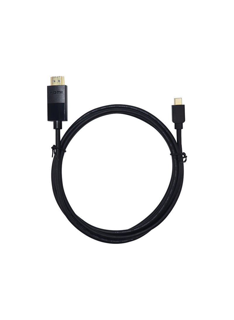 كابل Type-C إلى HDMI بدقة 4K 60Hz – وضع مزدوج، جاهز للتوصيل والتشغيل، بموصلات مطلية بالذهب، مزامنة الصوت والفيديو، متوافق مع الهواتف/الأجهزة اللوحية/الحواسيب المحمولة للتوصيل بالتلفاز أو البروجيكتور - Image 2