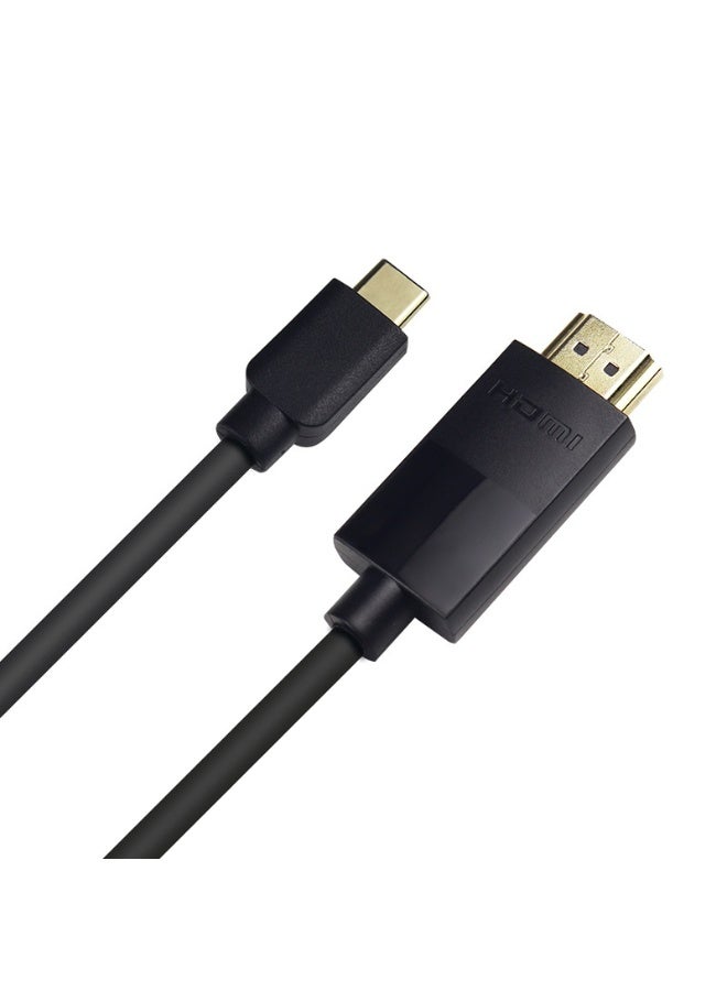 كابل Type-C إلى HDMI بدقة 4K 60Hz – وضع مزدوج، جاهز للتوصيل والتشغيل، بموصلات مطلية بالذهب، مزامنة الصوت والفيديو، متوافق مع الهواتف/الأجهزة اللوحية/الحواسيب المحمولة للتوصيل بالتلفاز أو البروجيكتور - Image 5