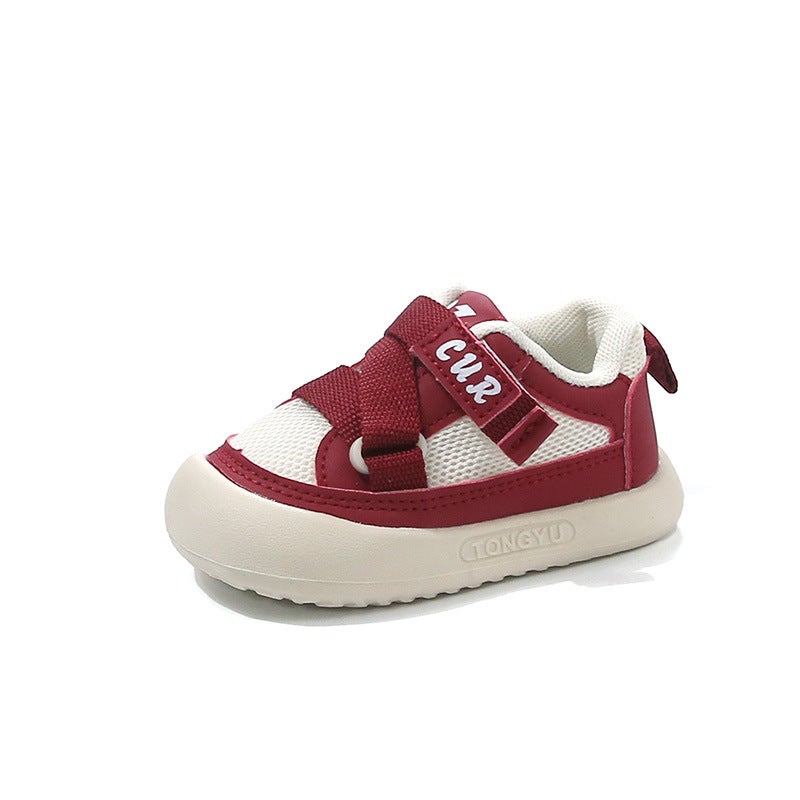 Spring Infants 01-3 Years Old And A Half Shoes Men'S And Women'S Mesh Toddler Shoes Non-Slip Soft Sole Sneaker - Image 1