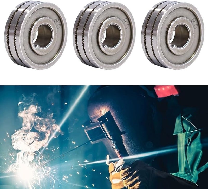 3 قطع من فولاذ تحمل K أسطوانة التغذية السلكية المخرزة 0.8 1.0 مم لآلة لحام MIG - Image 5