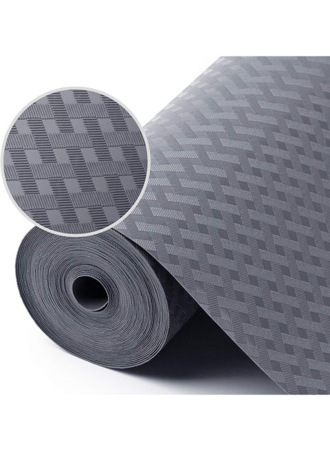 Drawer Liner for Kitchen,Shelf Liners for Kitchen Cabinets, Refrigerator Liners, Waterproof & Oil-Proof Kitchen Cupboard Liner, Plastic Drawer Mats, EVA Material Non Adhesive Fridge Liner for Shelves, Gray 30 x 150cm