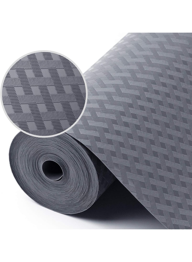 Drawer Liner for Kitchen,Shelf Liners for Kitchen Cabinets, Refrigerator Liners, Waterproof & Oil-Proof Kitchen Cupboard Liner, Plastic Drawer Mats, EVA Material Non Adhesive Fridge Liner for Shelves, Gray 30 x 150cm - Image 1
