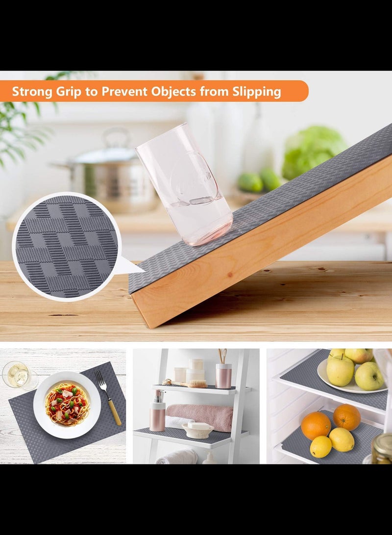 Drawer Liner for Kitchen,Shelf Liners for Kitchen Cabinets, Refrigerator Liners, Waterproof & Oil-Proof Kitchen Cupboard Liner, Plastic Drawer Mats, EVA Material Non Adhesive Fridge Liner for Shelves, Gray 30 x 150cm - Image 5