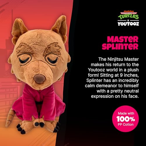 YouTooz Master Splinter Plush 9 Teenage Mutant Ninja Turtles Stuffed Animal Soft Collectible Plush Toy with Premium Fabric for Fans and Collectors - Image 5