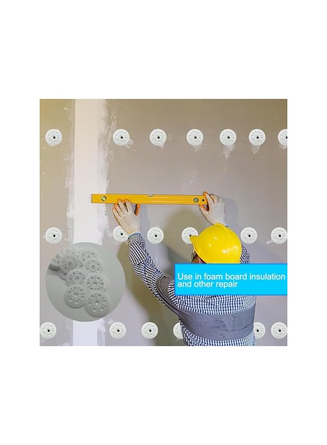 Generic 100 Pcs Plastic Washers, Load Spreading Polypropylene Washers for Fixing and Supporting Rigid Foam Insulation Foam Board Load Spreading for Screws Nail, Remove it Easily, Insulation (45 mm) - Image 5