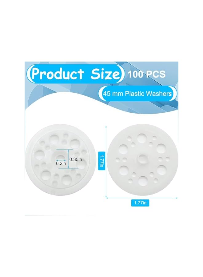 Generic 100 Pcs Plastic Washers, Load Spreading Polypropylene Washers for Fixing and Supporting Rigid Foam Insulation Foam Board Load Spreading for Screws Nail, Remove it Easily, Insulation (45 mm) - Image 2