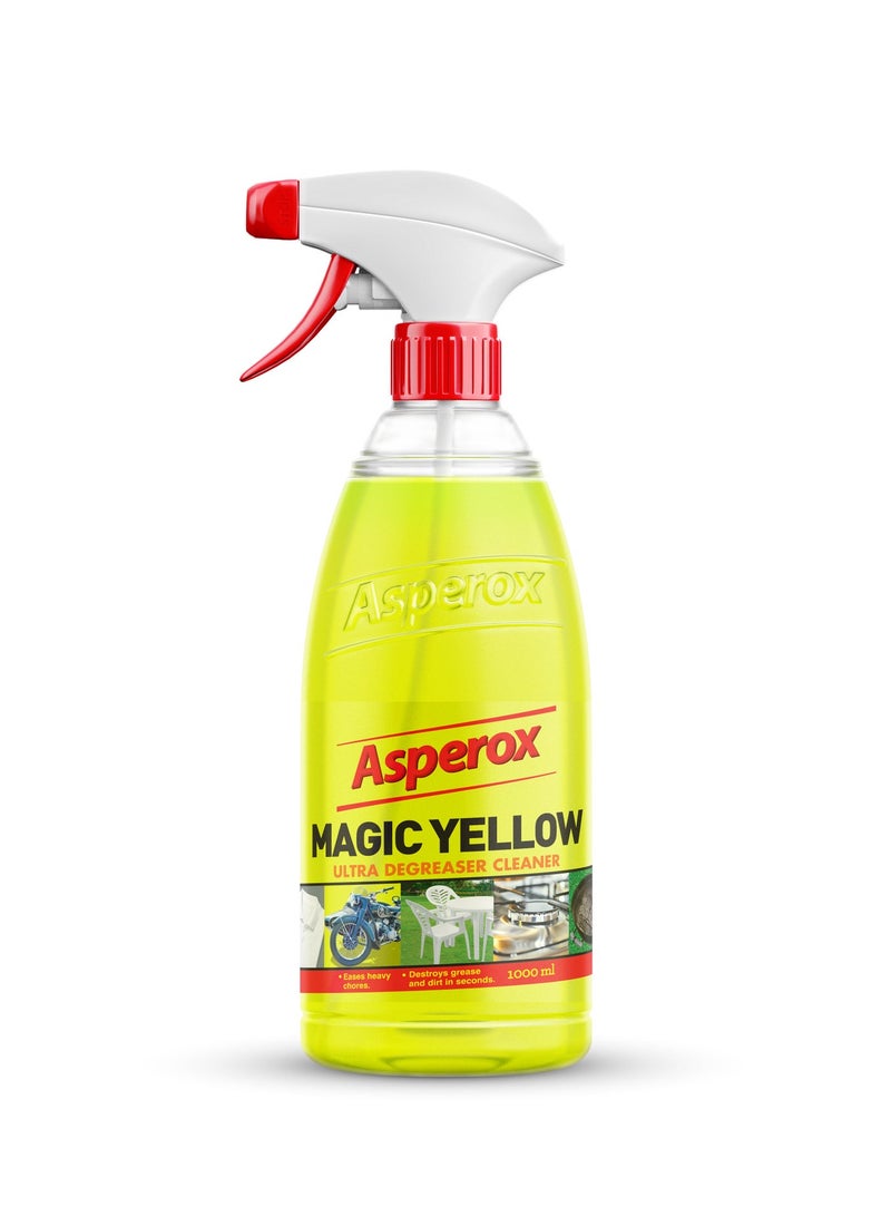Asperox Grease Cleaner Spray For Surfaces Magic Yellow 1000 ml Bundle - Image 2